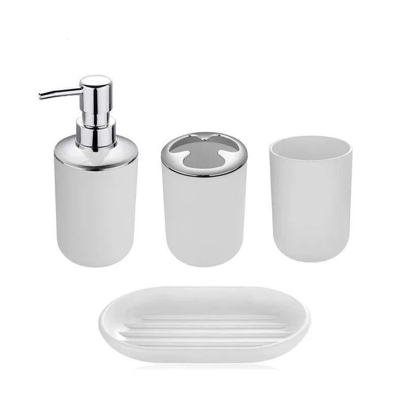 Set de 6 Accesorios para Baño    - Blanco